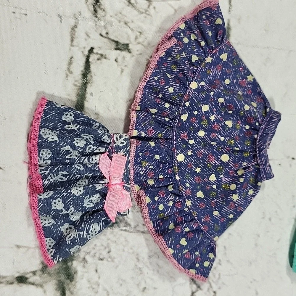 Vintage 80's Barbie Clothes Velvet Tops Western‎ Fringe Denim Jean Skirts Mattel